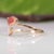 1Ct Padparadscha Sapphire Ring With Natural Diamond Accents: Solid 14k Gold, Size 6.75 For Sale - Image 9 of 9