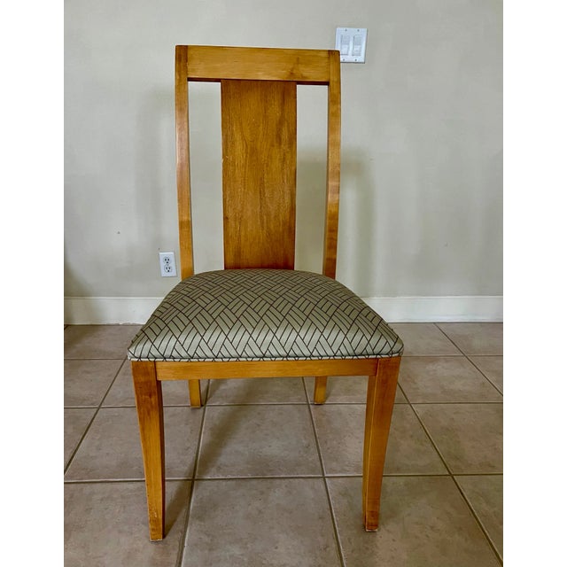 Wood Ethan Allen Contemporary Maple Wood Dining Set For Sale - Image 7 of 12