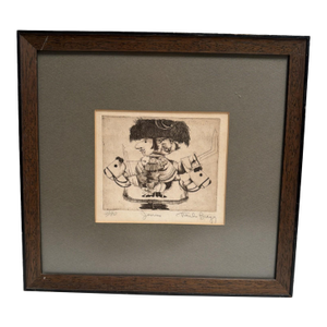 1970s Charles Bragg "Janus" 21/90 Signed Lithograph Framed