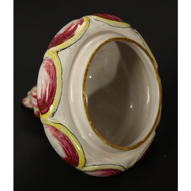 19th Century Hand Painted Faience Lidded Urn Veuve Perrin, France For Sale - Image 11 of 12