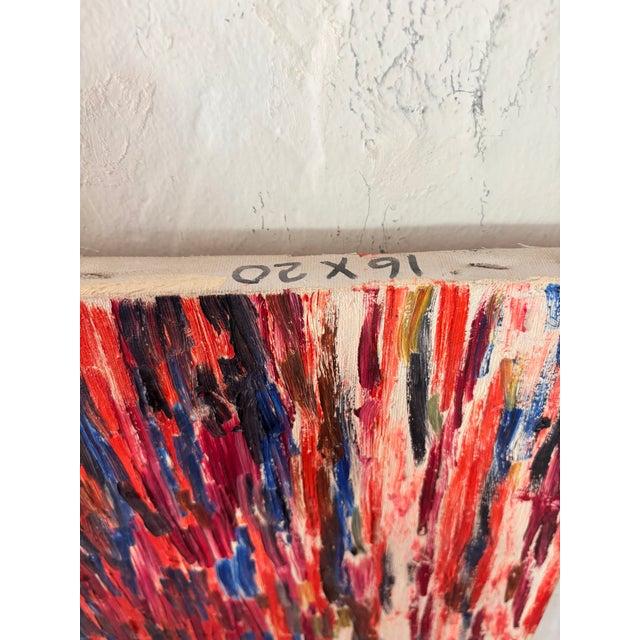 Mid 20th Century Original Mid-Century Modern Abstract Oil Painting, Framed For Sale - Image 12 of 13