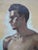 Robert Whitmore Double-Sided Oil Painting Male Against Green Background For Sale