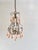 Gold Venetian Style Beaded Brass Chandelier with Pink Murano Glass Drops, Italy, 1950s For Sale - Image 8 of 18
