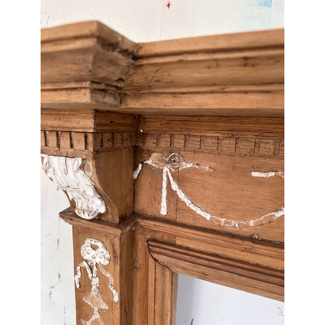 English Pine Mantle in the Adam's Style For Sale - Image 6 of 12
