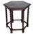 Antique Hexagonal Side or Center Walnut Table With Six Carved Legs For Sale - Image 10 of 10