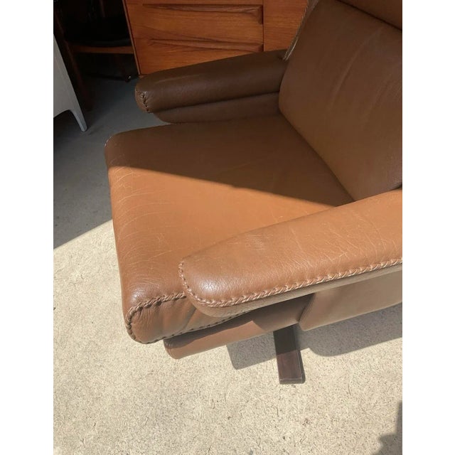 Mid-Century Modern Danish Bison Leather Armchair For Sale - Image 12 of 18