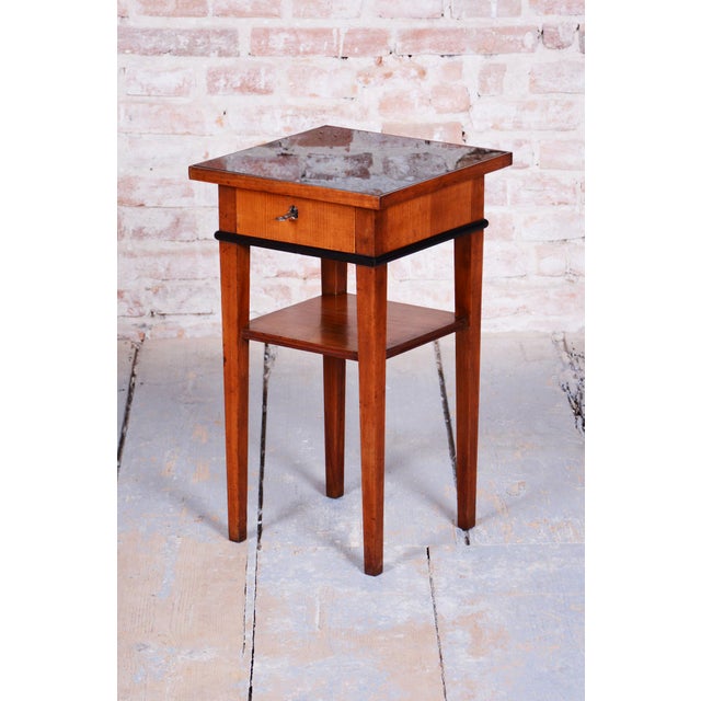 Brown Small Biedermeier Side Table in Cherry, 1840s For Sale - Image 8 of 18