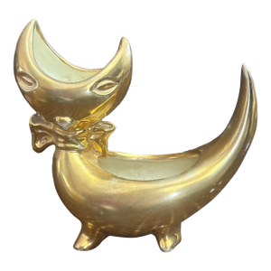 MCM Atomic Gold Kitty Planter