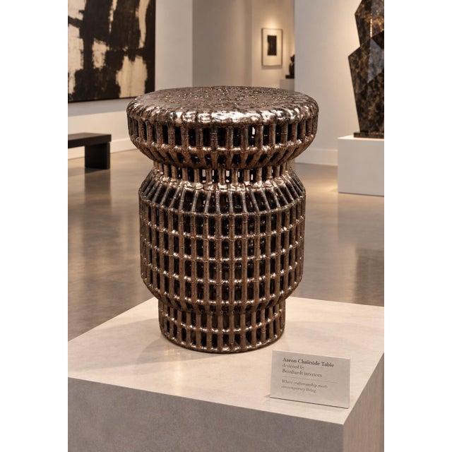 Sculpture Materials Aaron Chairside Table For Sale - Image 7 of 10