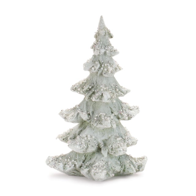 Kenneth Ludwig Chicago Beaded Frosted Christmas Trees (Set of 2) For Sale - Image 4 of 5