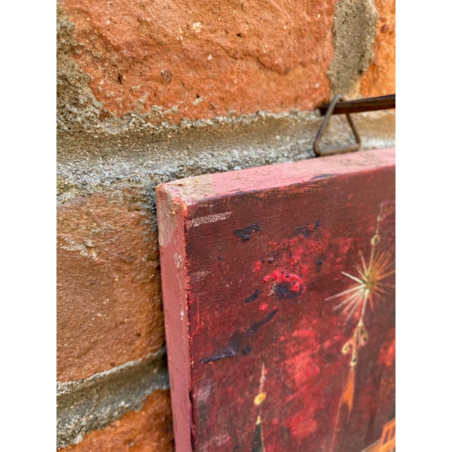 1960s Modernist Italian Renaissance Style Architectural Painting For Sale - Image 9 of 13