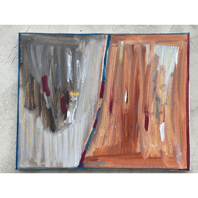 Abstract original art acrylic on canvas painting.