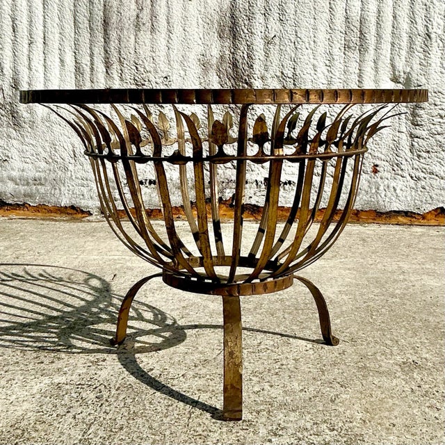 Vintage Regency Ferrocolor Spain Gilt Table For Sale - Image 11 of 11