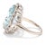 10ctw Oval Aquamarine Diamond Ring, 14k White Gold, Ring Size 7.75 For Sale In Greensboro - Image 6 of 7