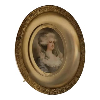 19th Century Kronheim & Oldenbusch French Miniature Shadow Box Portrait For Sale