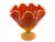 This striking Mid-Century Modern pedestal compote by L.E. Smith is a vibrant masterpiece of American glass artistry,...