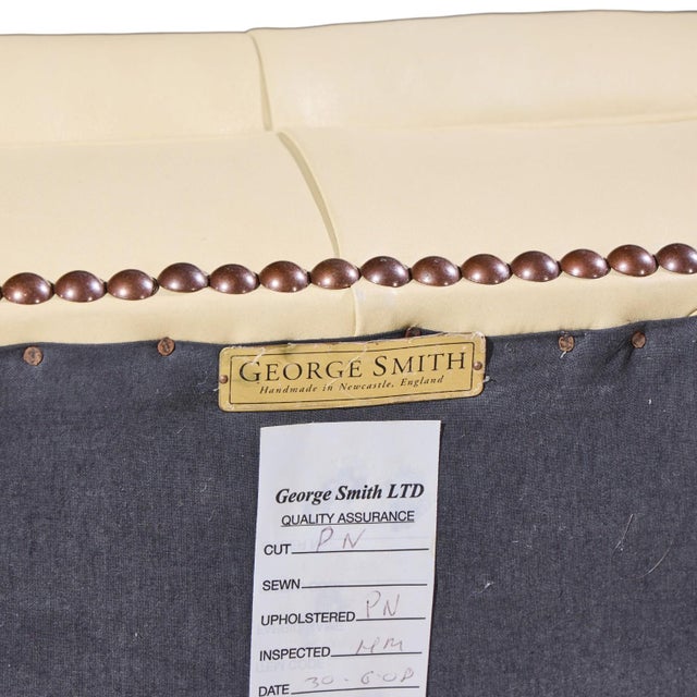 George Smith Early Victorian Chesterfield Tufted Leather Sofa For Sale - Image 10 of 10