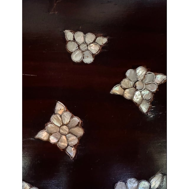 Mid 20th Century Mid 20th Century Syrian Mother-of-Pearl Inlaid Rectangular Coffee Table For Sale - Image 5 of 11