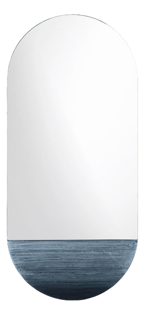 Orizzonte 55120 Short Silver Oval Mirror by Disain1971