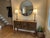 47" Brown Wood Grain Pattern Drawers Console Side Altar Table For Sale In San Francisco - Image 6 of 14