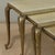 Metal Set of Three Mid-Century French Louis XV Style Brass and Onyx Nesting Tables For Sale - Image 7 of 18
