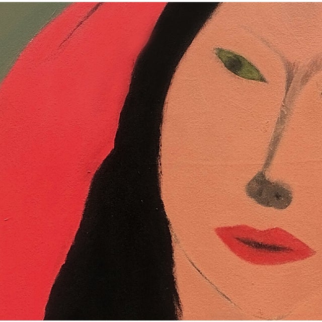 "Lady Evet", Acrylic on Canvas Painting by David Akolo For Sale - Image 4 of 5