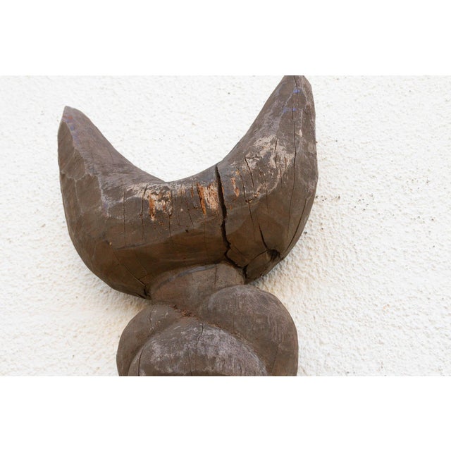 African Antique 75" Tall Lobi Guardian Post For Sale - Image 3 of 10