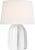Transitional Barbara Barry by Visual Comfort Signature Melanie 12" Cordless Accent Lamp in Crackled Ivory with Linen Shade For Sale - Image 3 of 3