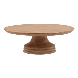 Sonoma Round Pedestal Modern Transitional Coffee Table For Sale
