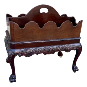 Late 20th Century Baker Furniture Co Mahogany Canterbury or Bottle Carrier