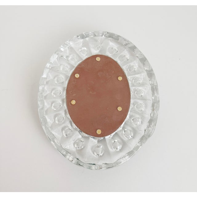 1960s Swedish Cast Glass Wall Accent Mirror For Sale In Sacramento - Image 6 of 8