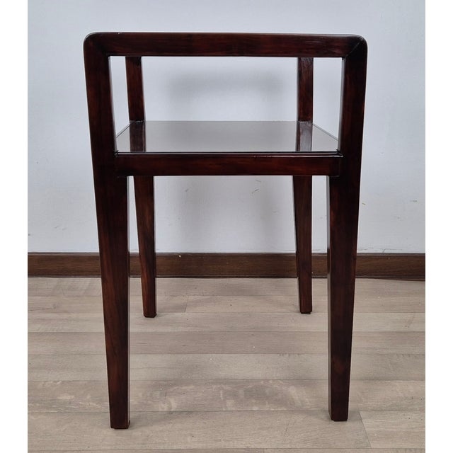 Wood Minimalist Art Deco Vanity Nightstand, 1940s For Sale - Image 7 of 16