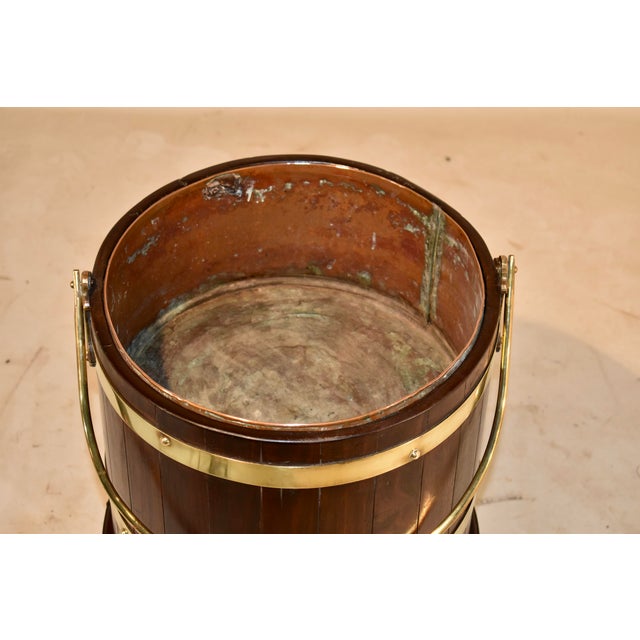 Wood 19th Century Strapped Mahogany Planter/Wine Cooler For Sale - Image 7 of 8