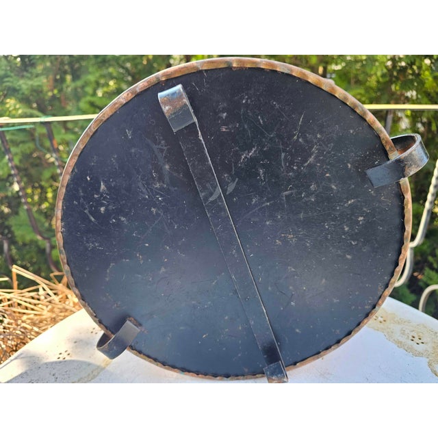 1940s Art Deco Copper and Wood Container for Fireplace, 1940s For Sale - Image 5 of 8