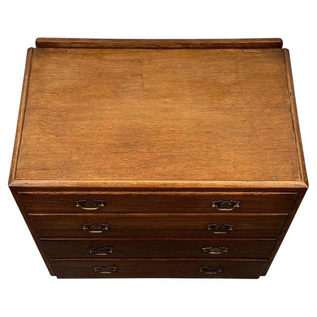 2000 - 2009 Antique Golden Oak Bedroom Chest of Drawers For Sale - Image 5 of 12