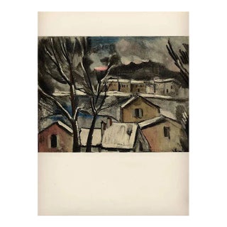 1958 Vlaminck Lithograph 16 Winter Landscape For Sale