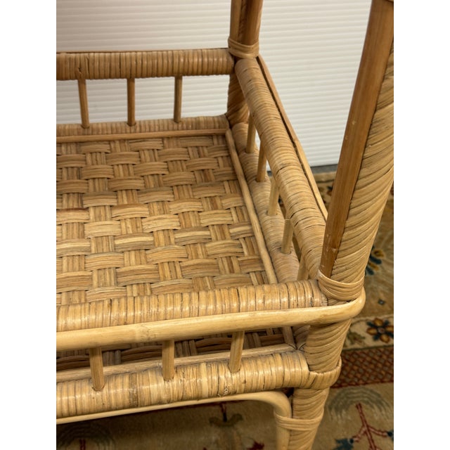 Serena & Lily South Seas Rattan Side Cart, Natural For Sale In San Francisco - Image 6 of 12