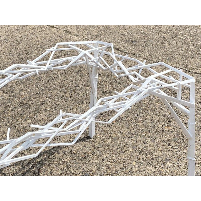 Late 20th Century Modern White Iron Branch Sculptural "Crown of Thorns" Dining Table Desk Base For Sale - Image 11 of 13