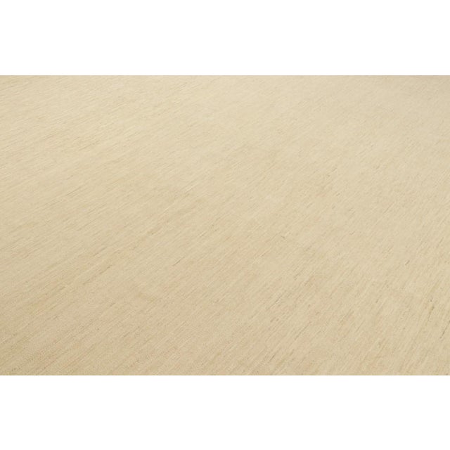 Rug & Kilim Rug & Kilim’s Contemporary Textural Solid Rug in Beige -12'11''x12'11'' For Sale - Image 4 of 7