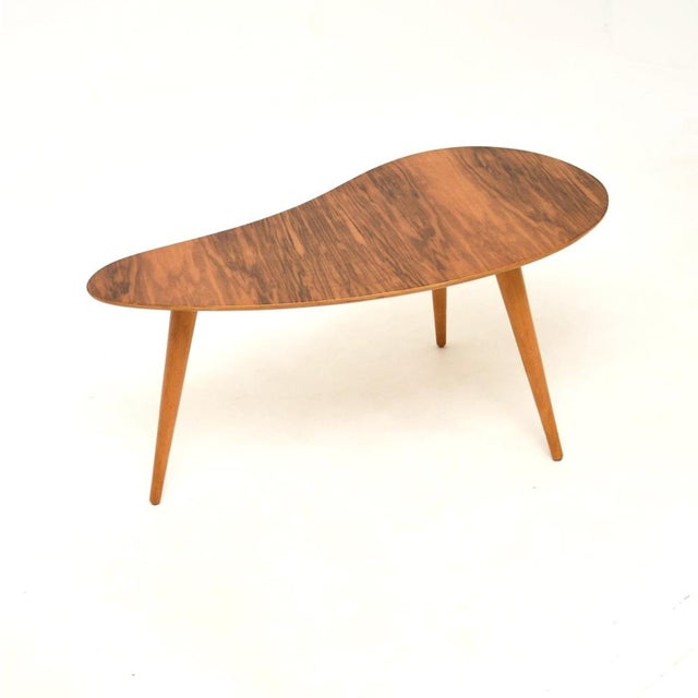Vintage Walnut Side Table, 1950s For Sale - Image 9 of 9