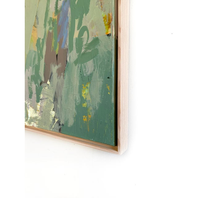 Contemporary "Moss Grass" Pair of Original Paintings by Jessalin Beutler For Sale - Image 3 of 9