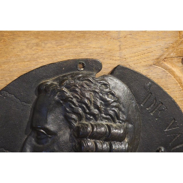 French 19th Century French Cast Iron Profile of Jacques De Vaucanson, Diam. 9 Inches For Sale - Image 3 of 12