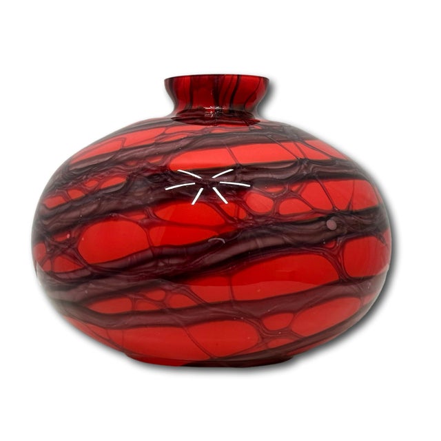 Unusual Large Size Antique Art Deco Czechoslovakian Hand Blown Art Glass Vase by Kralik - Circa 1920s For Sale - Image 10 of 18