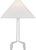 Modern Marie Flanigan by Visual Comfort Signature Clifford Medium Table Lamp in Plaster White with Linen Shade For Sale - Image 3 of 3