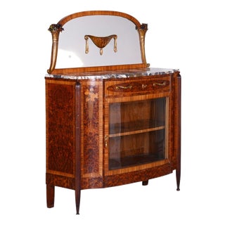 Art Deco Mahogany, Marble and Bronze Buffet by Paul Follot, France, 1920s For Sale