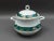 Cocema Fes Morocco Prestige Design Green & Gold Porcelain Covered Soup Tureen. Measures approximately 10 3/4" long, 8 5/8"...