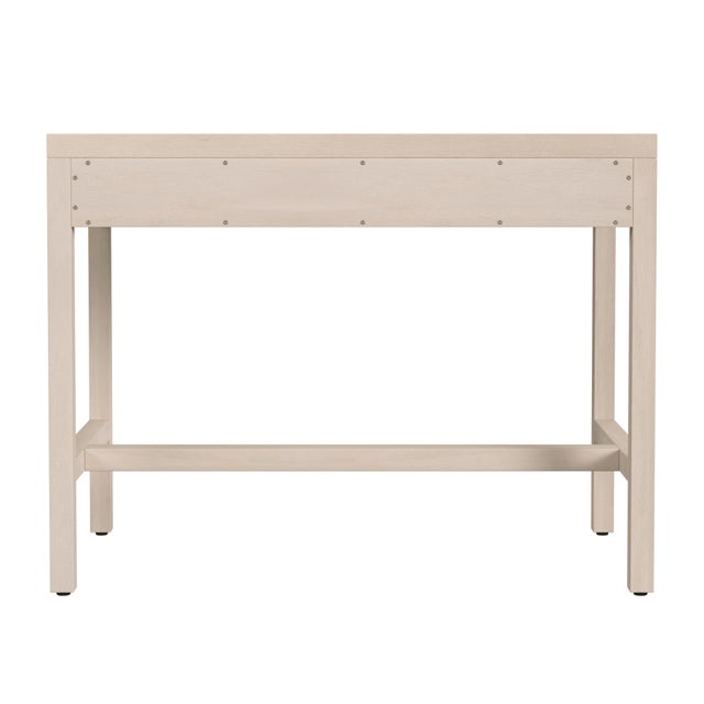 Nora 40 in. W Rectangular Wood 2 Drawer Writing Desk, Antique Taupe For Sale In Chicago - Image 6 of 8