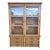 Vintage Dupuis Mexico Artisan Carved Distressed Pine Hutch & Buffet Cabinet For Sale