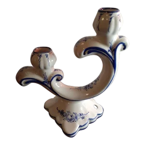 1960s RCCL Handpainted Dual Candle Holder Made in Portugal