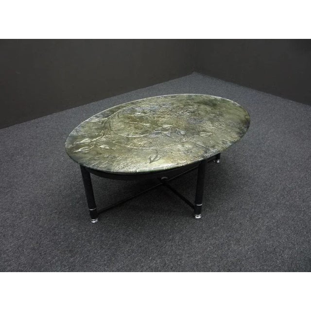 Mid-Century Modern Regency Glass Coffee Table, 1980s For Sale - Image 3 of 9